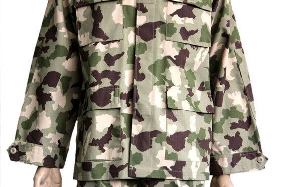 Rip Resistant BDU Military Uniform Breathable For Nigeria Army Outdoor Activities
