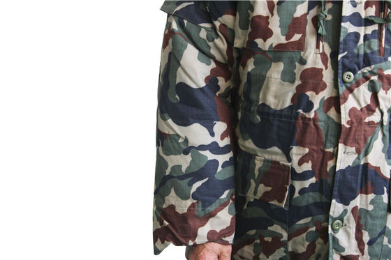Stand Up Collar Military Waterproof Jacket For Wind Protection