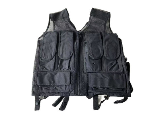 Good price Polyester Black Security Tactical Vest With Zippers And Buttons online