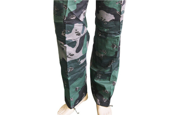 Polyester Cotton Philippine Police Security Uniform In Woodland Camou For Training