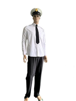 Good price Cotton Multicolor Security Guard Uniform White Police Shirt With Tie online