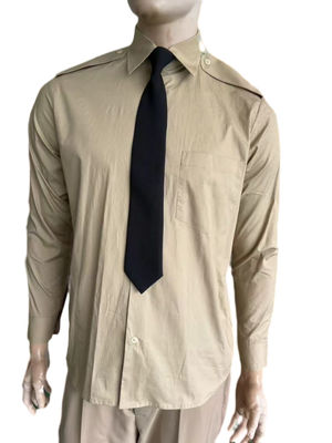 Cotton Multicolor Security Guard Uniform White Police Shirt With Tie