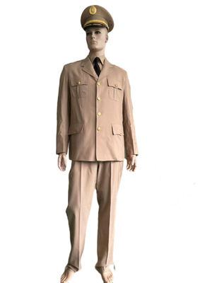Good price Polyester Cotton Fabric Khaki Shirts And Trousers Ceremonial Suit For Men online
