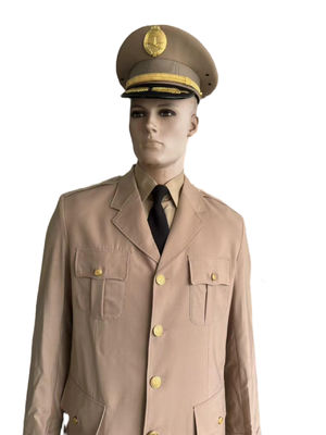 Polyester Cotton Fabric Khaki Shirts And Trousers Ceremonial Suit For Men