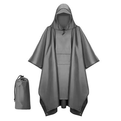 Polyester PU Coating Waterproof Military Raincoat For Outdoor Activities And Travel