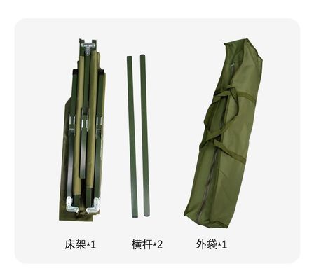 Outdoor Camping Aksesoris taktis Satu orang Gaya militer Tempat tidur kamp Militer Hijau