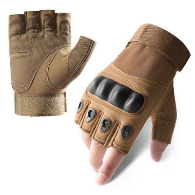 Combat à poings durs, demi-doigt, gants tactiques, résistant aux chocs pour le tir à la randonnée