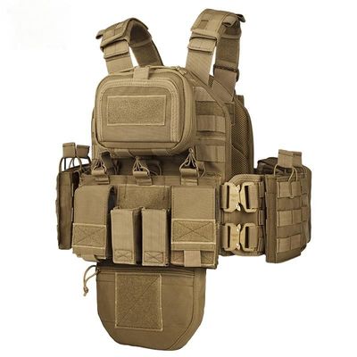 Good price CS Field Protective Camouflage Combat Waistcoat Khaki 1000D Fabric Multifunctional online