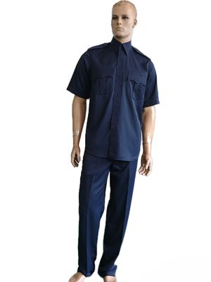 Navy Blue Summer Military Uniform Set 45% Wool Blend Short Sleeve