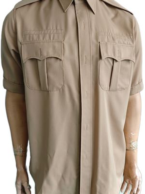 Tactical Khaki Uniform Set  Short Sleeve & Straight-Leg 45% Wool for Men