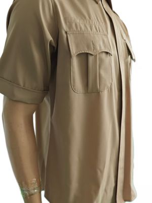 Tactical Khaki Uniform Set  Short Sleeve & Straight-Leg 45% Wool for Men