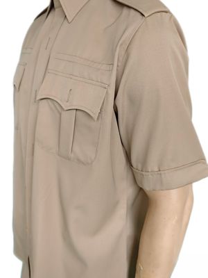 Tactical Khaki Uniform Set  Short Sleeve & Straight-Leg 45% Wool for Men