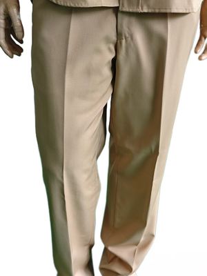 Classic Khaki Officer's Dress Uniform Set Wool Blend Long Sleeve & Straight Leg
