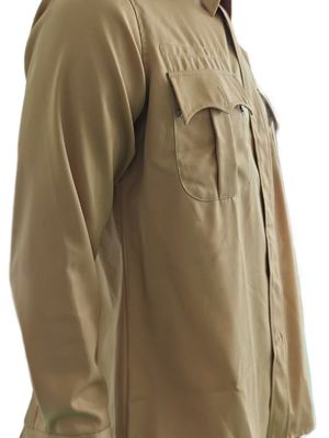 Classic Khaki Officer's Dress Uniform Set Wool Blend Long Sleeve & Straight Leg