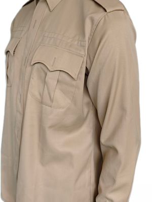 Classic Khaki Officer's Dress Uniform Set Wool Blend Long Sleeve & Straight Leg