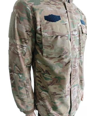 Fashion Camo Military Jacket with Zipper & Velcro for Comfortable Wear