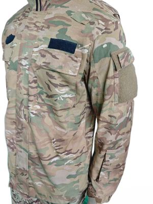 Fashion Camo Military Jacket with Zipper & Velcro for Comfortable Wear