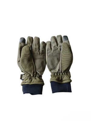 Military Green Winter Tactical Gloves - Insulated, Windproof & Touchscreen Compatible