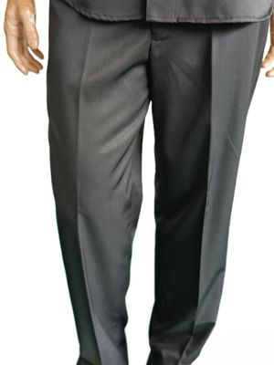 Black Ceremonial Military Uniform Set (Short Sleeve and Straight-Leg Trousers)