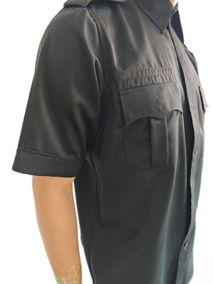 Black Ceremonial Military Uniform Set (Short Sleeve and Straight-Leg Trousers)