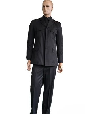 Black Ceremonial Military Uniform Set (45% Wool 55% Polyester)