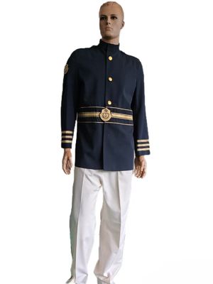 Monochrome Elegance Suit Set - 60% Polyester/40% Viscose Contrast