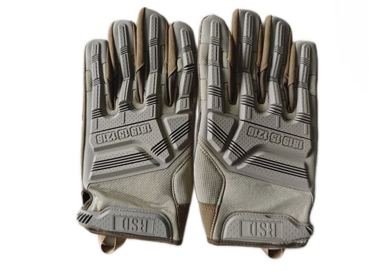 Tactical Brown Combat Gloves Durable Leather & Reinforced Knuckle Protection