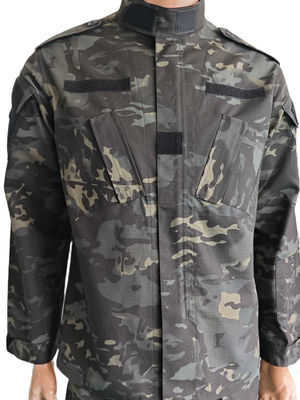 Uniforme táctico de operaciones negras ACU - mezcla de combate de polialgodón 65/35