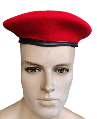 Regimental Red Beret Official Style Uniform Accessory For Head Circumference 57 Cm