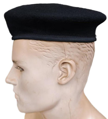 Classic Onyx Dress Beret – Parade-Ready Uniform Hat