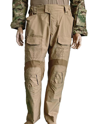 Polyester Cotton Knitted Fabric Tactical Frog Split Combat Set  Ventilated Top Utility Pants