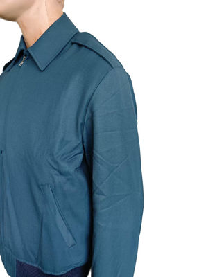 Customizable Fabric Standard Issue Blue Uniform Jacket With 2 Pockets