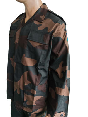 Men's Military BDU Camo Jacket & Pants Set - 65/35 Poly-Cotton Tactical Workwear