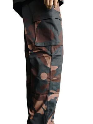 Men's Military BDU Camo Jacket & Pants Set - 65/35 Poly-Cotton Tactical Workwear