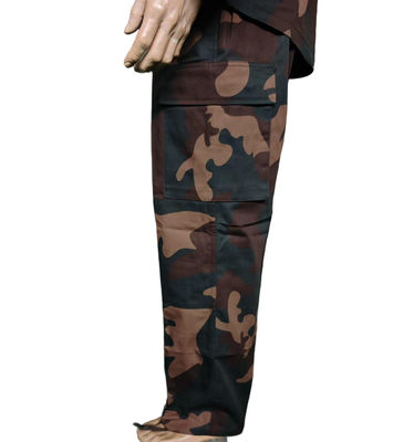Men's Military BDU Camo Jacket & Pants Set - 65/35 Poly-Cotton Tactical Workwear
