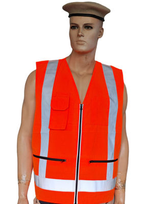 High-Visibility Reflective Safety Vest - Fluorescent Orange