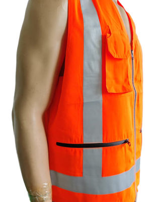 High-Visibility Reflective Safety Vest - Fluorescent Orange