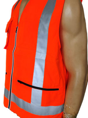 High-Visibility Reflective Safety Vest - Fluorescent Orange